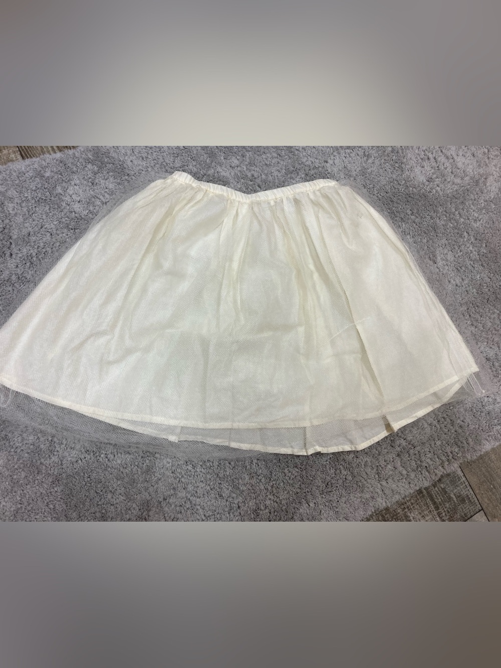 Boden Cream Tulle Layered Skirt
